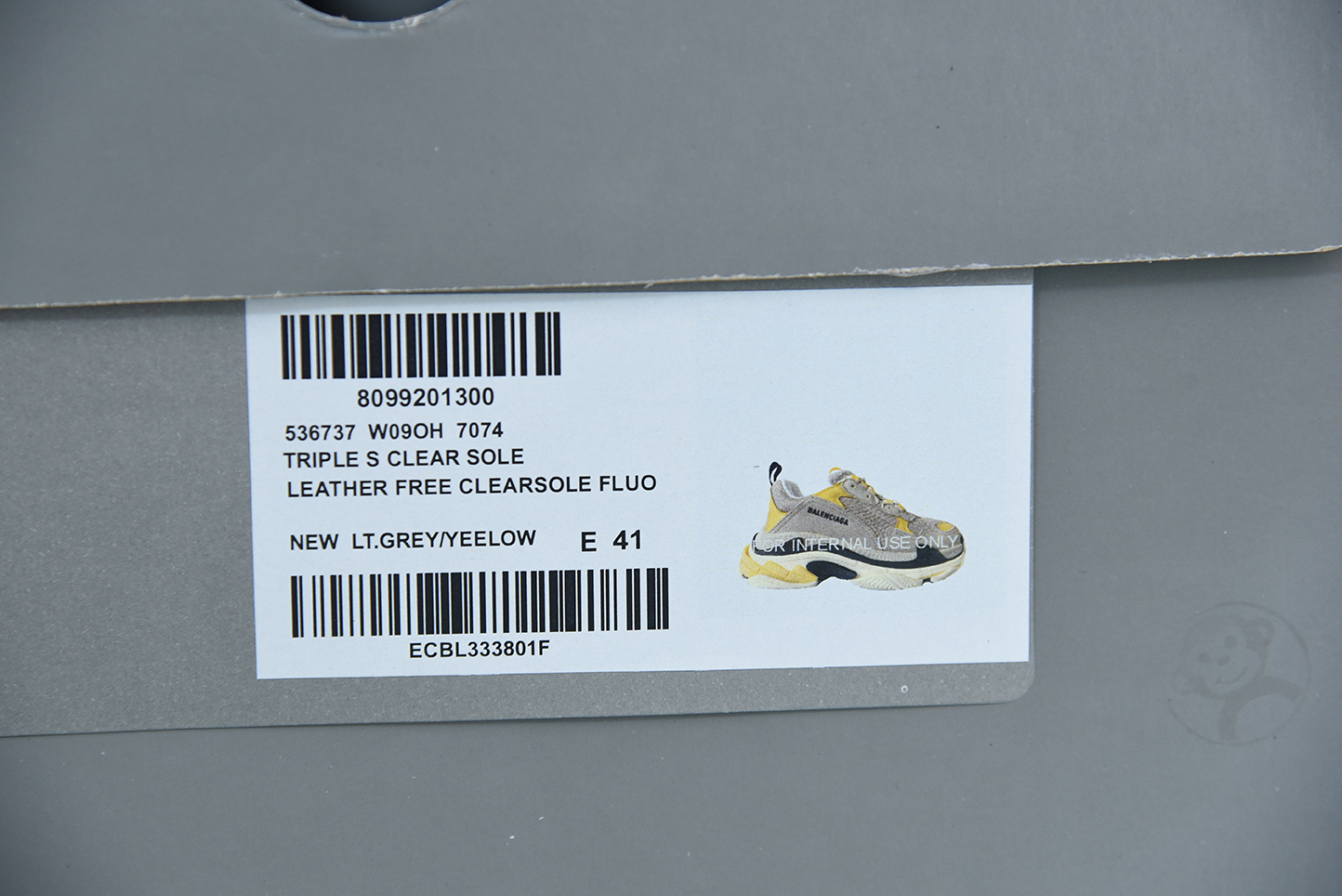 Bal**ciaga Triple S sneakers Dadshoe yellow  ECBA700336A