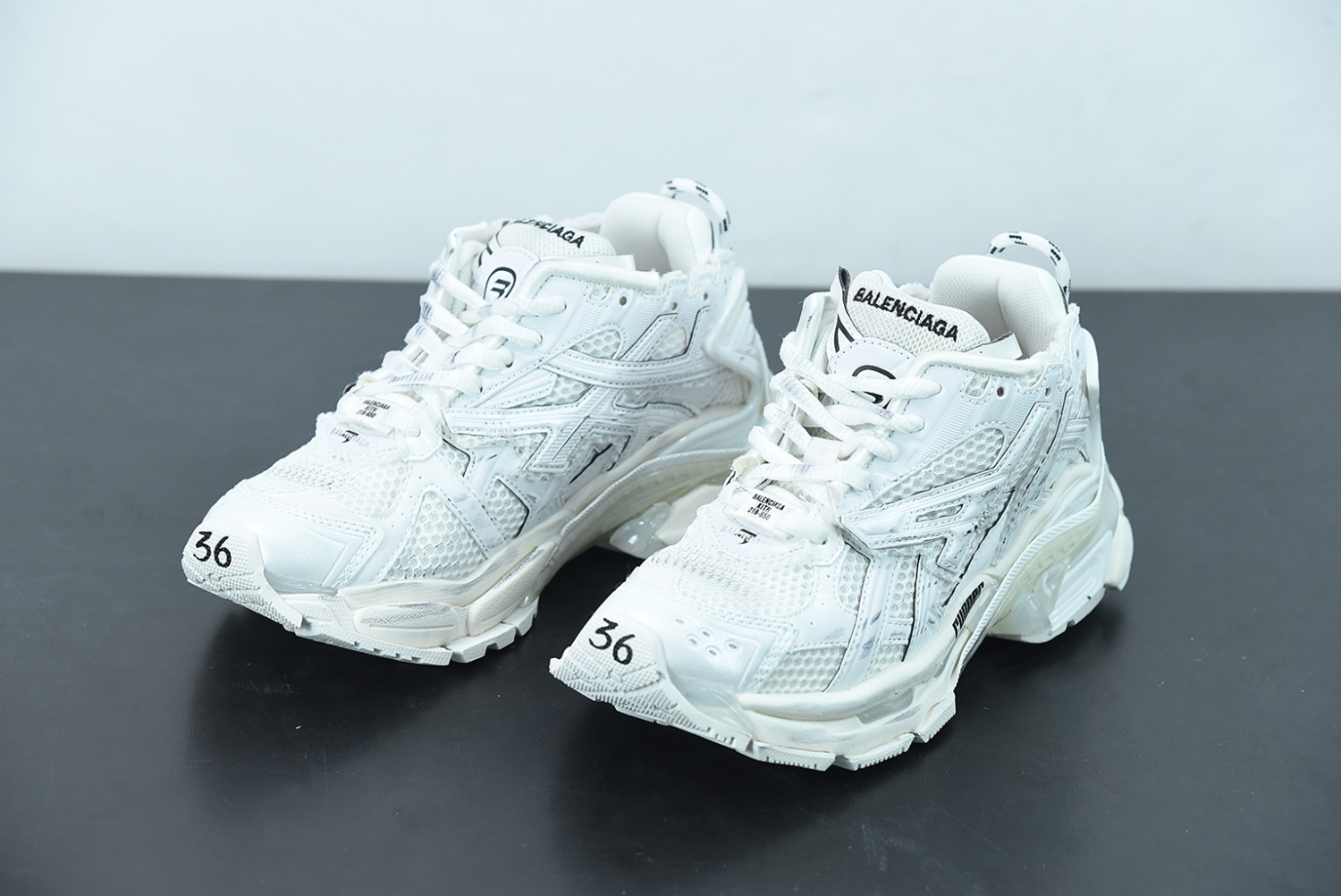 Bal**ciaga Runner White White (W) 677402-W3RA9-9000