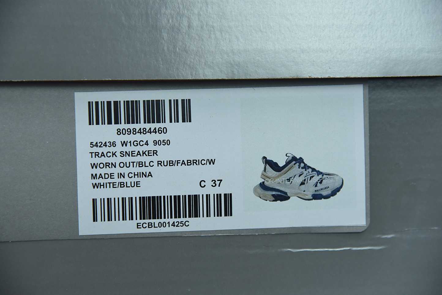 Bal**ci*ga Track Worn Out In Light Grey 542023-W1GC4-9050