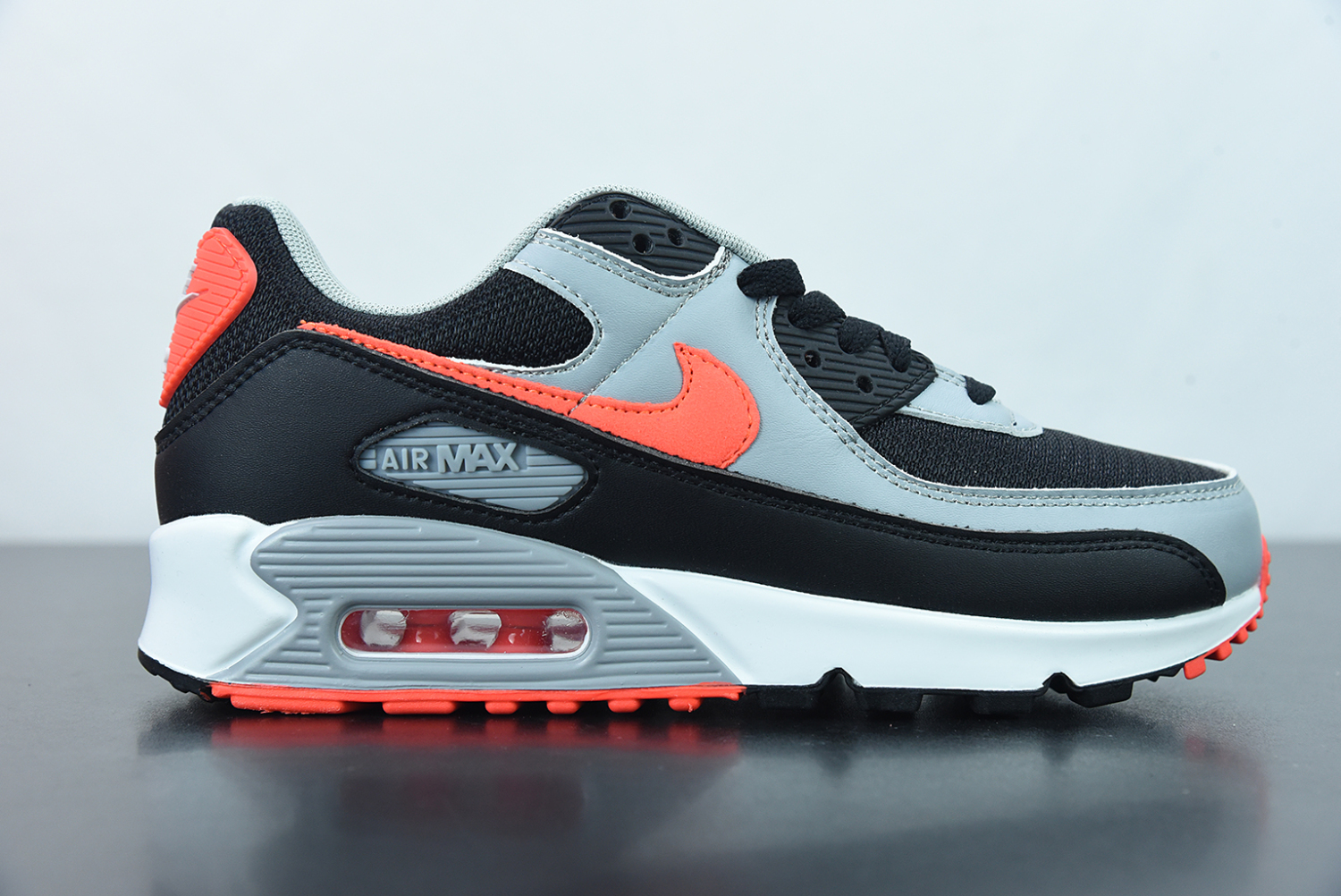 Nike Air Max 90 Black Radiant Red Wolf Grey CZ4222-001