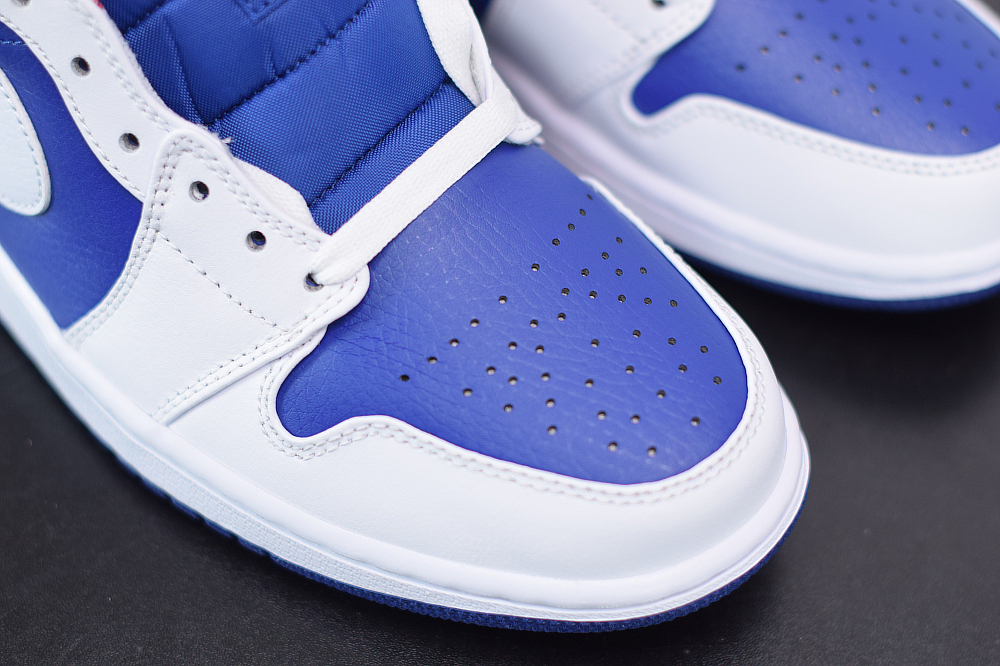 Jordan 1 Mid White Laser Orange Deep Royal Blue (GS) 554725-131