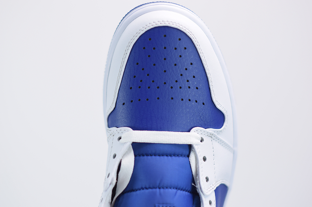 Jordan 1 Mid White Laser Orange Deep Royal Blue (GS) 554725-131