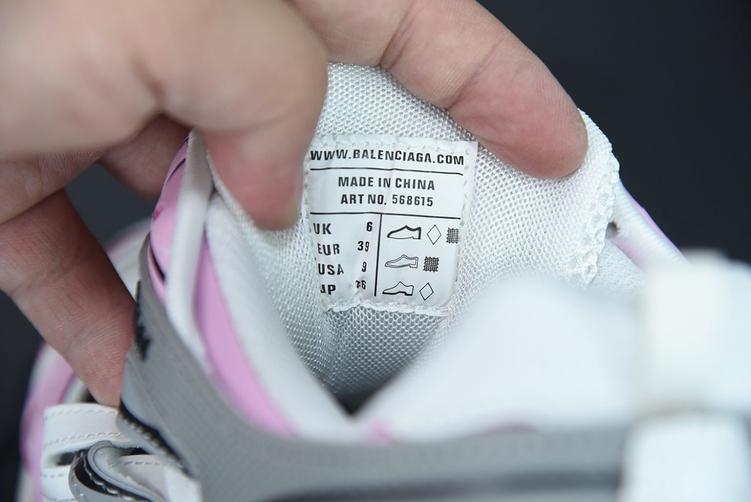 Bal**ci*ga Track.2 Sneaker Pink/Grey/White ECBL001965C