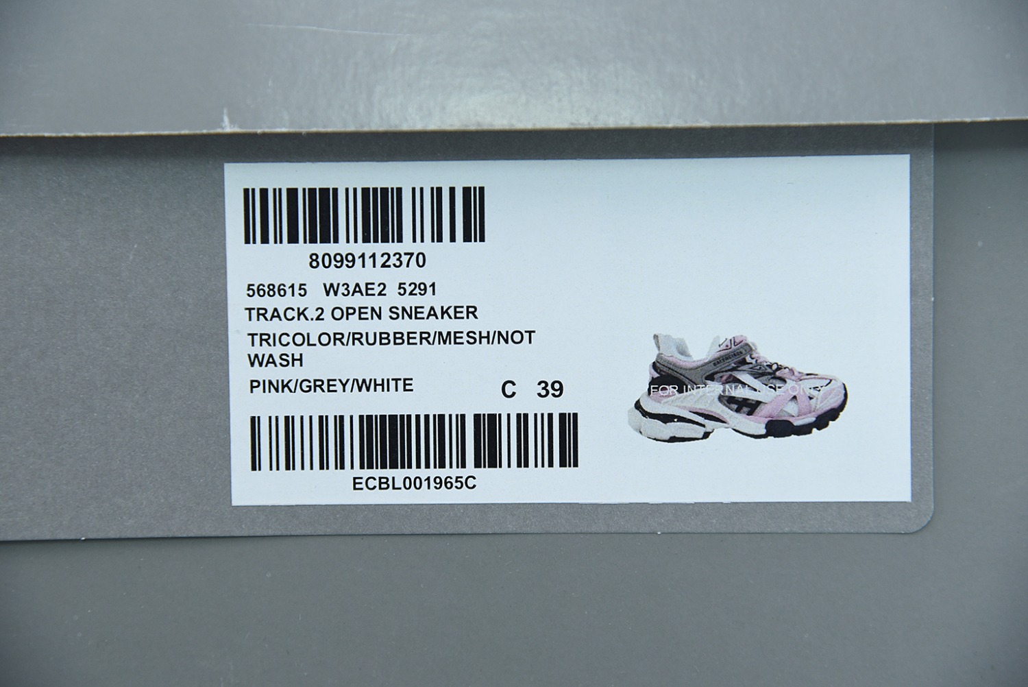 Bal**ci*ga Track.2 Sneaker Pink/Grey/White ECBL001965C