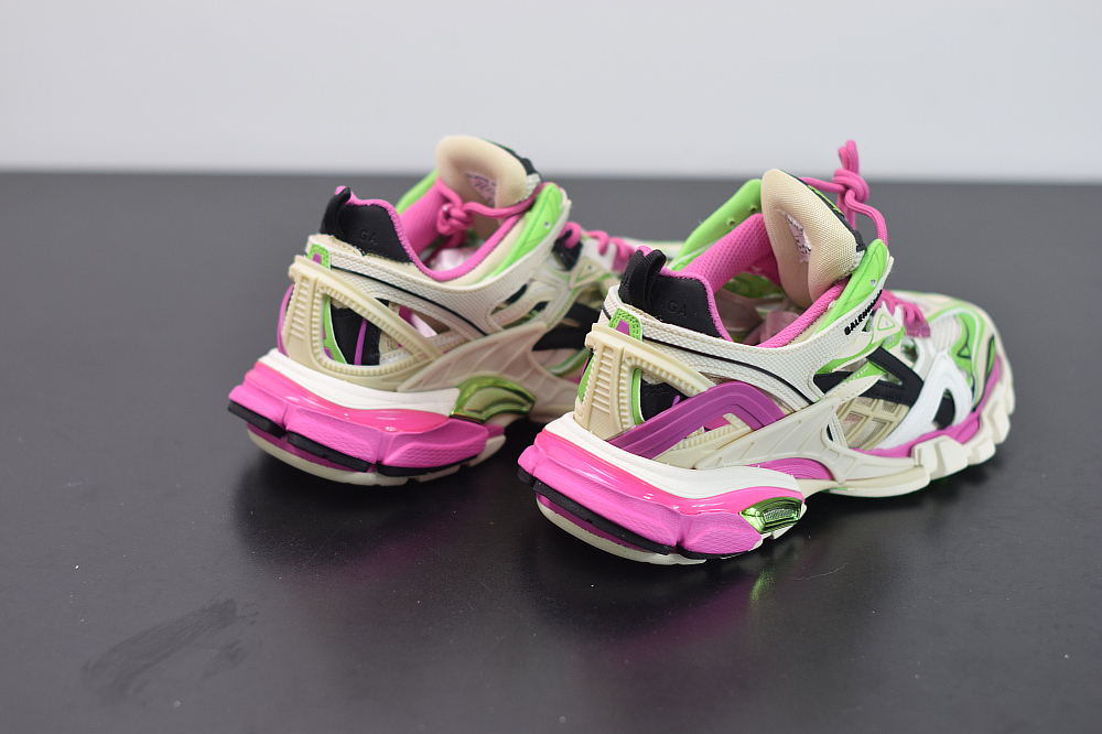 Bal**ci*ga Track 2 Stable Beige / Roze / Zwart / Groen Schoenen - ECBL900661C