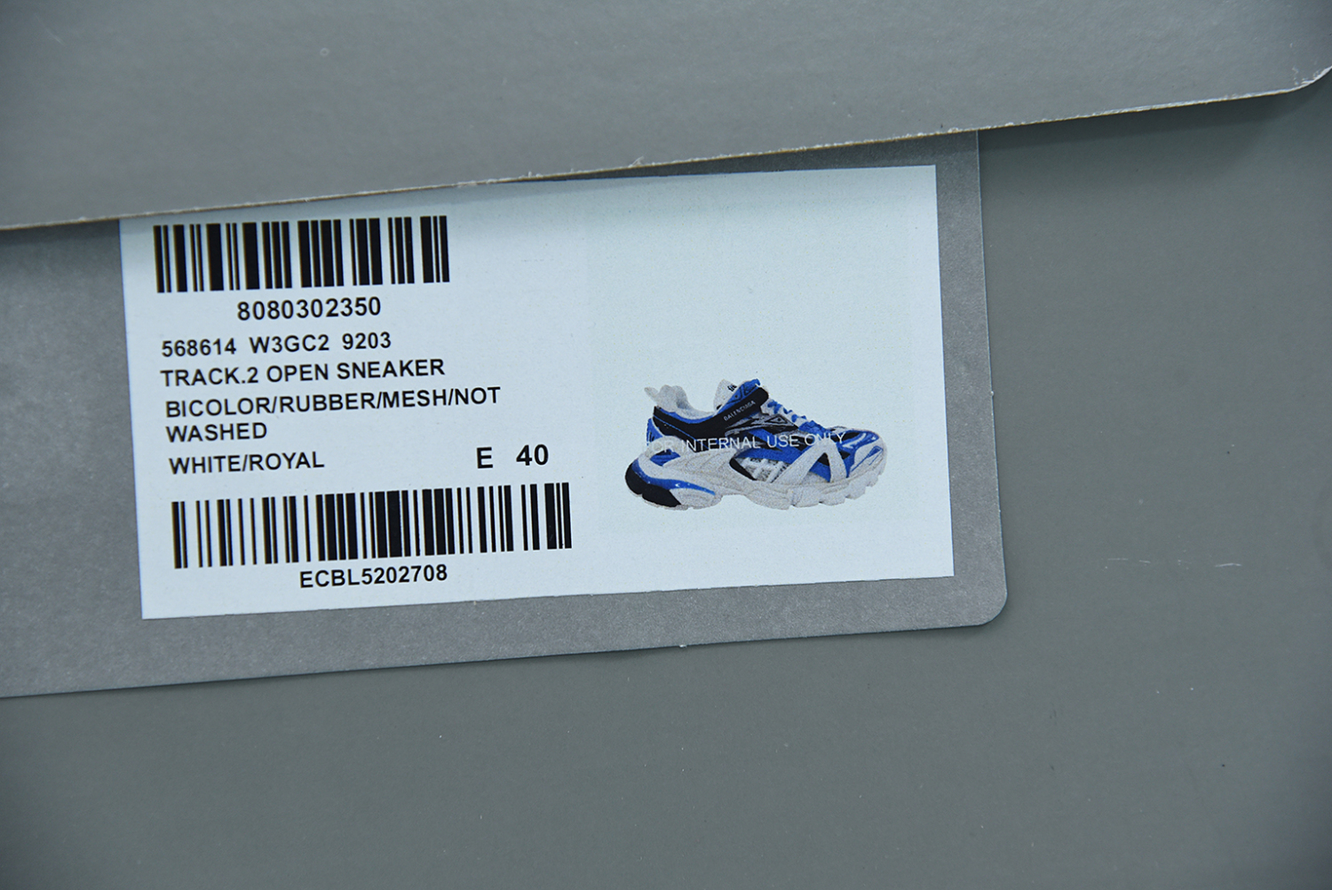Bal**ci*ga Track.2 Sneaker White/Royal Blue ECBL5202708