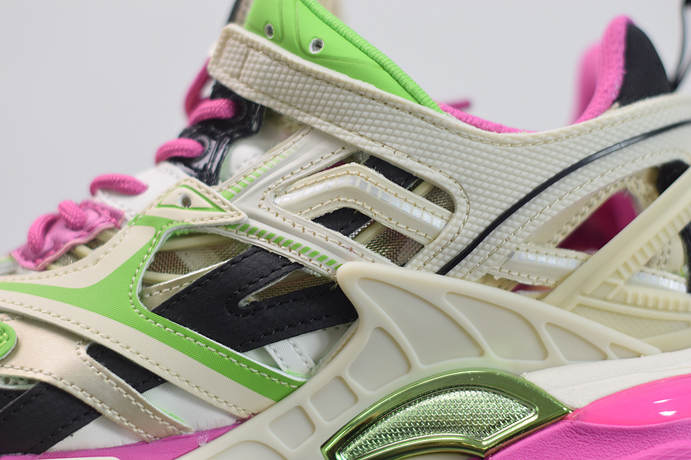 Bal**ci*ga Track 2 Stable Beige / Roze / Zwart / Groen Schoenen - ECBL900661C