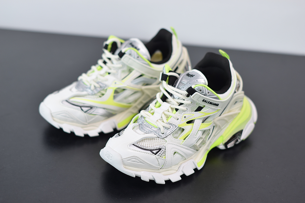 Bal**ci*ga Track.2 sneakers white fluorescent green  ECBA8238021