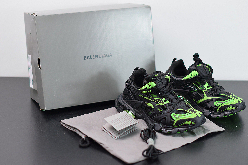 Bal**ci*ga  Track.2 sneakers black and green ECBL987929A