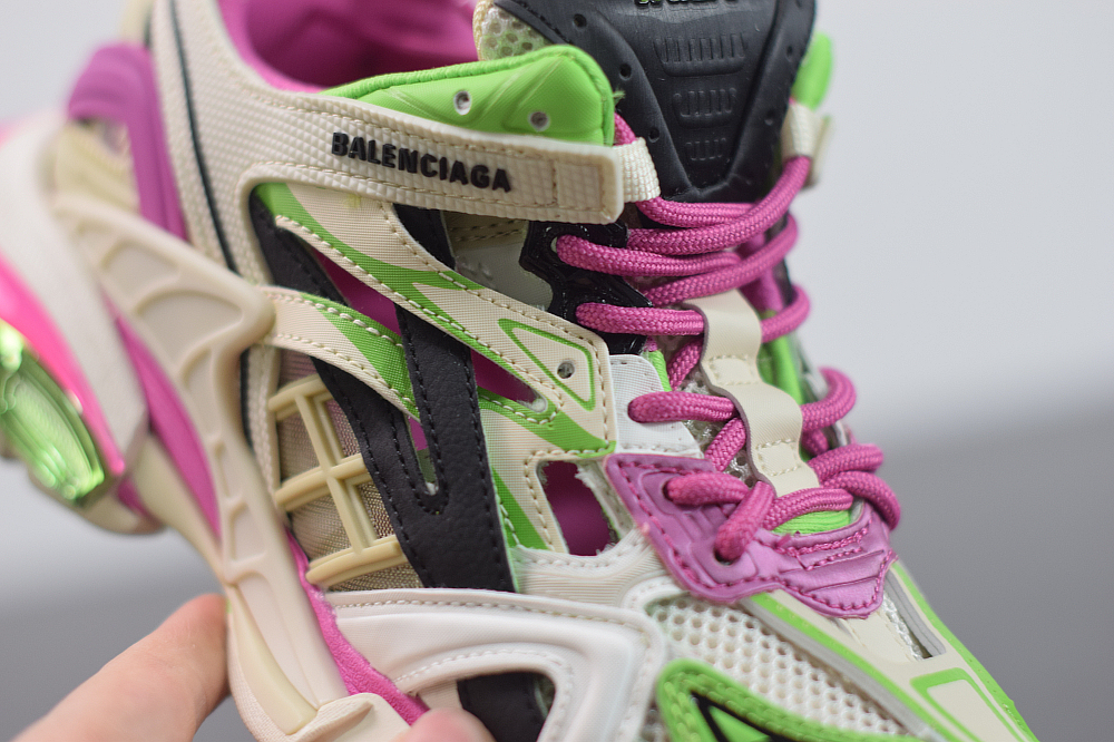 Bal**ci*ga Track 2 Stable Beige / Roze / Zwart / Groen Schoenen - ECBL900661C