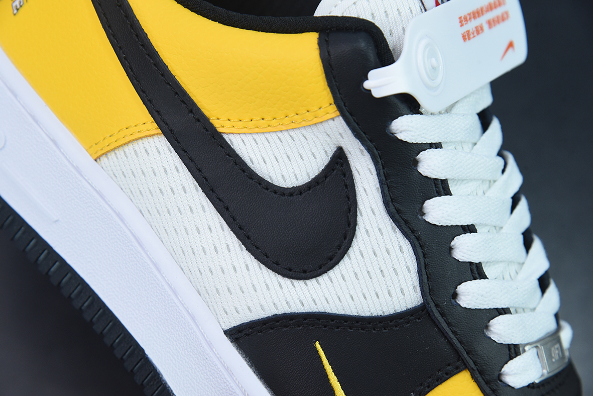 Nike Air Force 1 Low Black Gold Jersey Mesh (GS) DQ7775 700