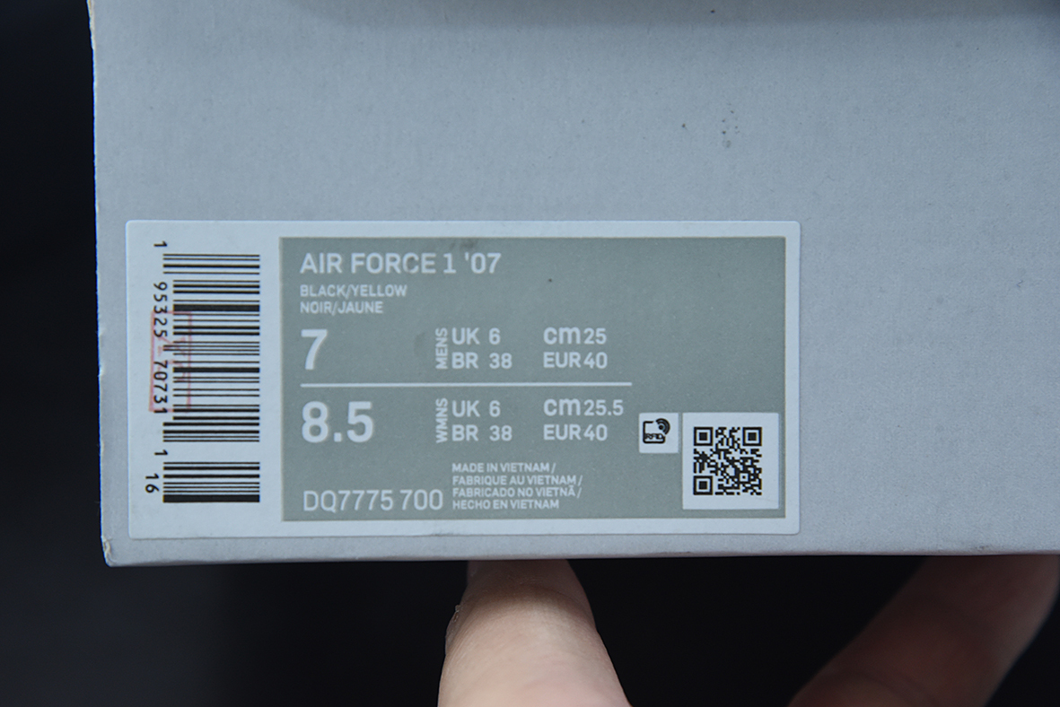 Nike Air Force 1 Low Black Gold Jersey Mesh (GS) DQ7775 700