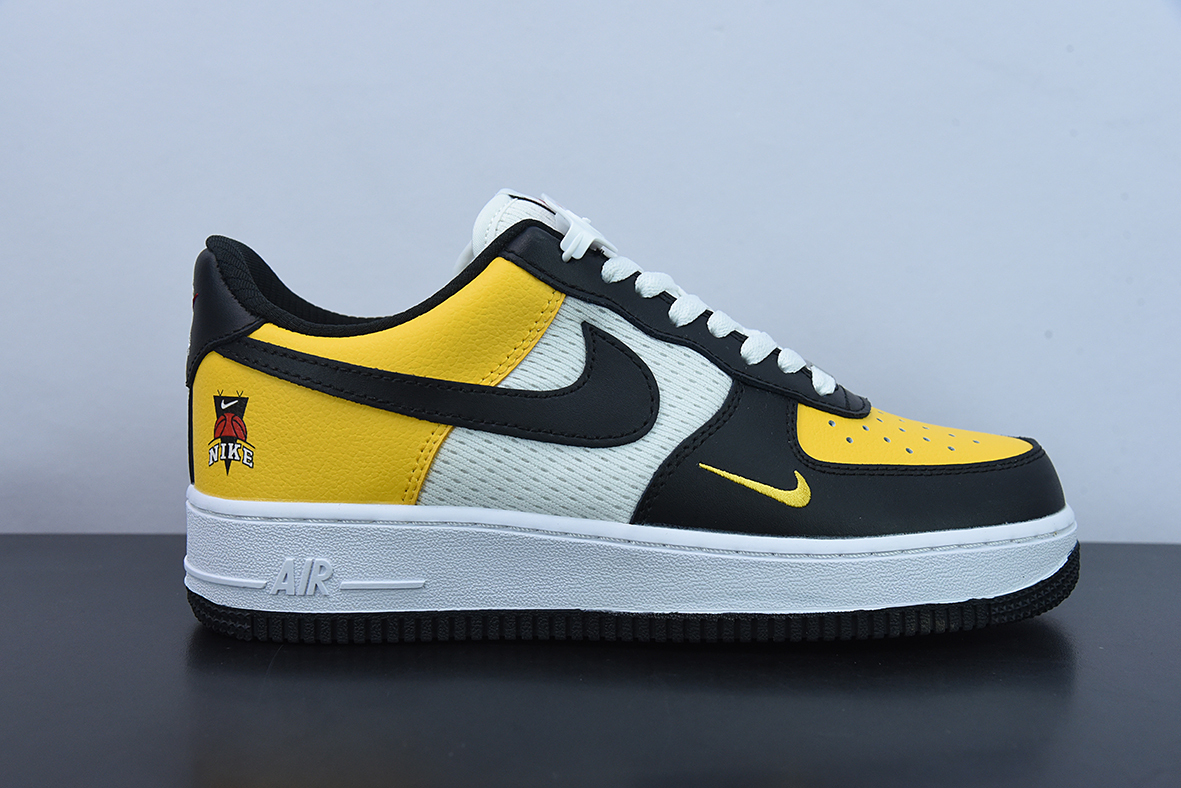 Nike Air Force 1 Low Black Gold Jersey Mesh (GS) DQ7775 700