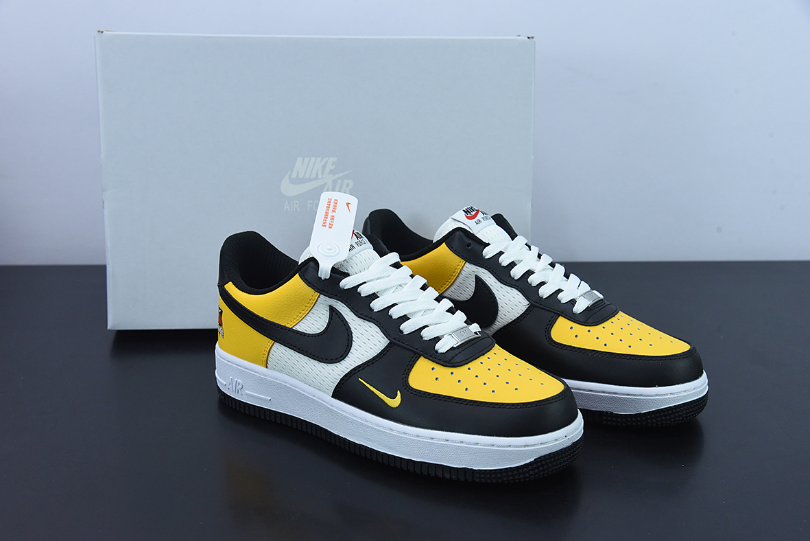 Nike Air Force 1 Low Black Gold Jersey Mesh (GS) DQ7775 700