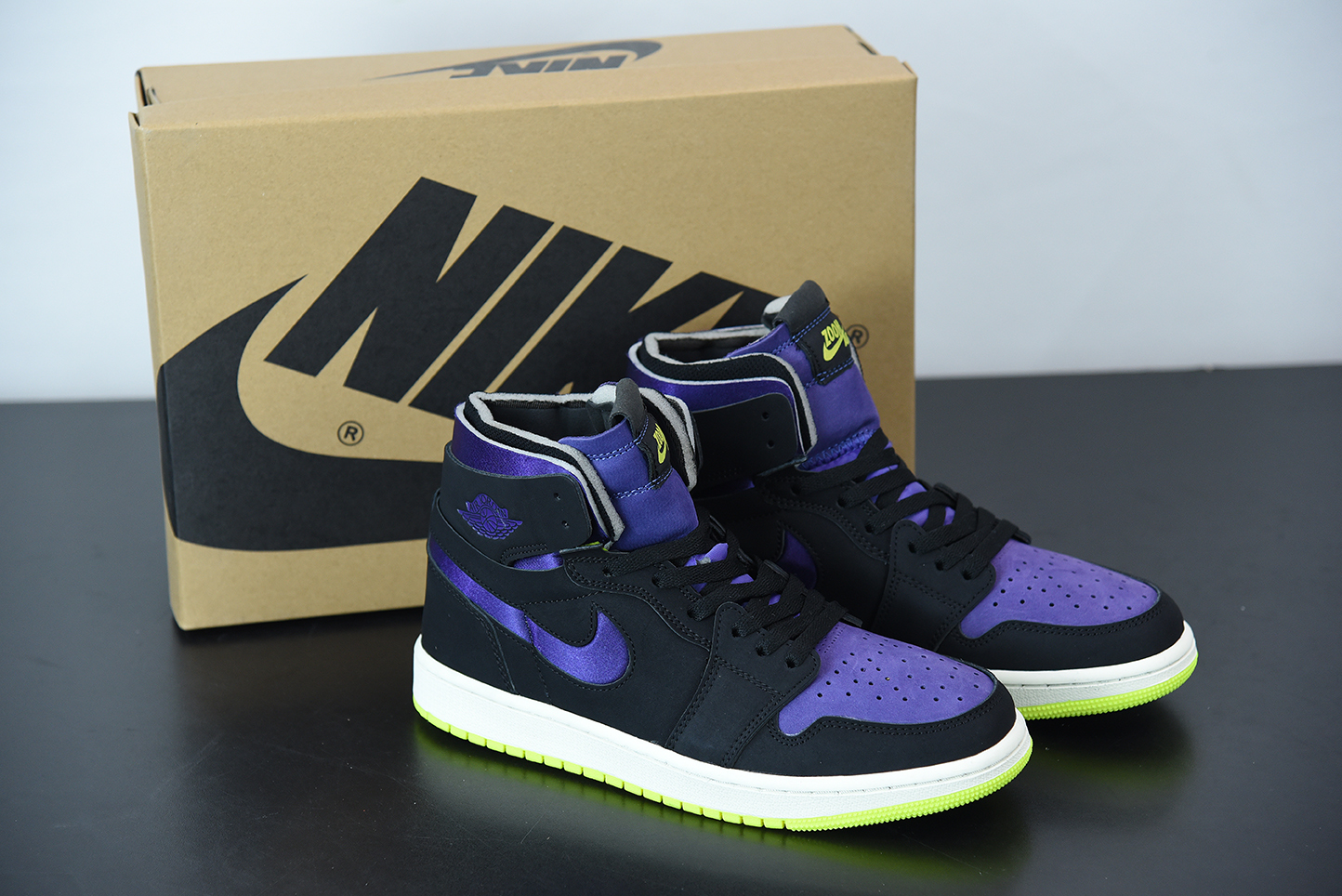 Jordan 1 High Zoom Air CMFT Black Court Purple Lemon Venom (W) CT0979-001