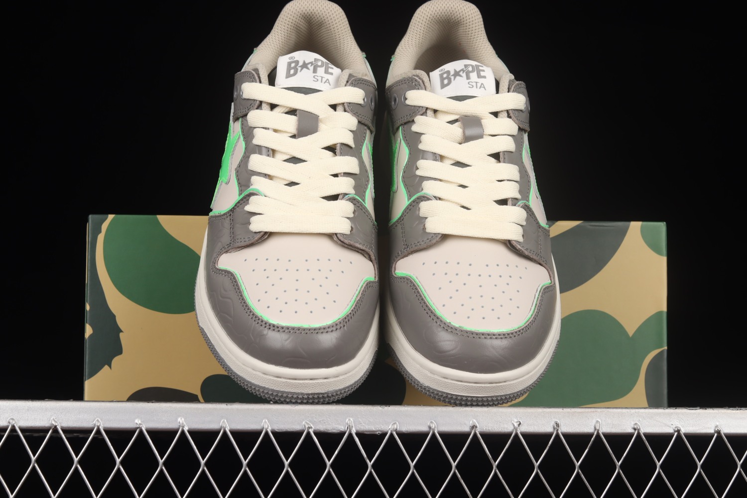 A Bathing Ape Bape SK8 Sta Grey Green 1G70191034