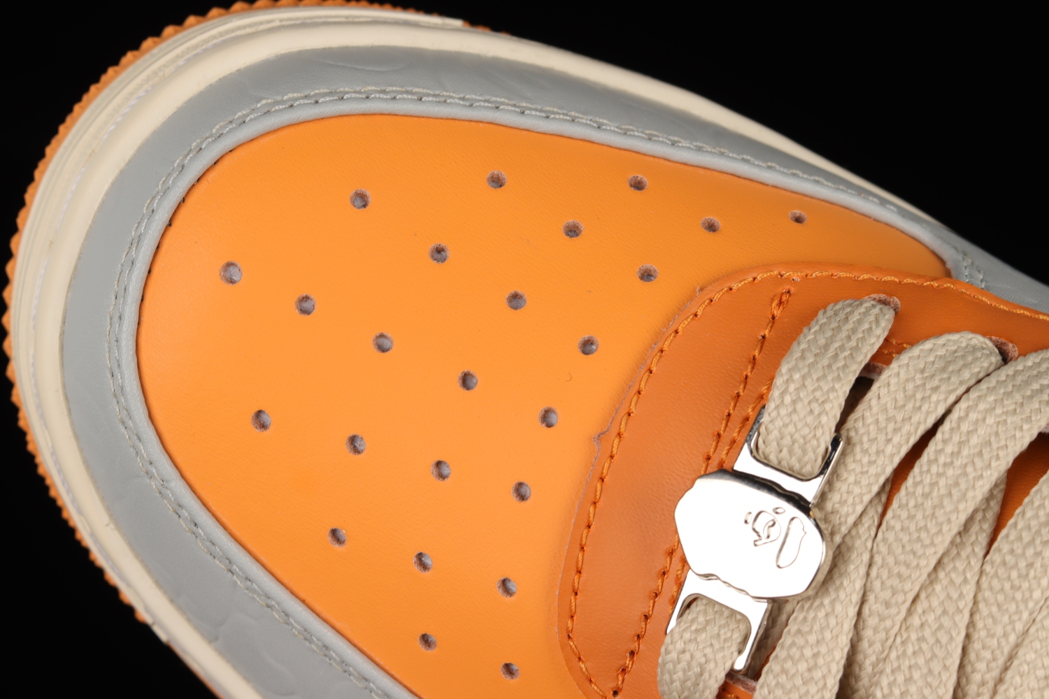 A Bathing Ape Bape Sta Low Grey Orange 1H70191002