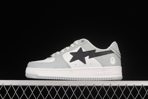 A Bathing Ape Bape Sta Low Grey Black 191002MH