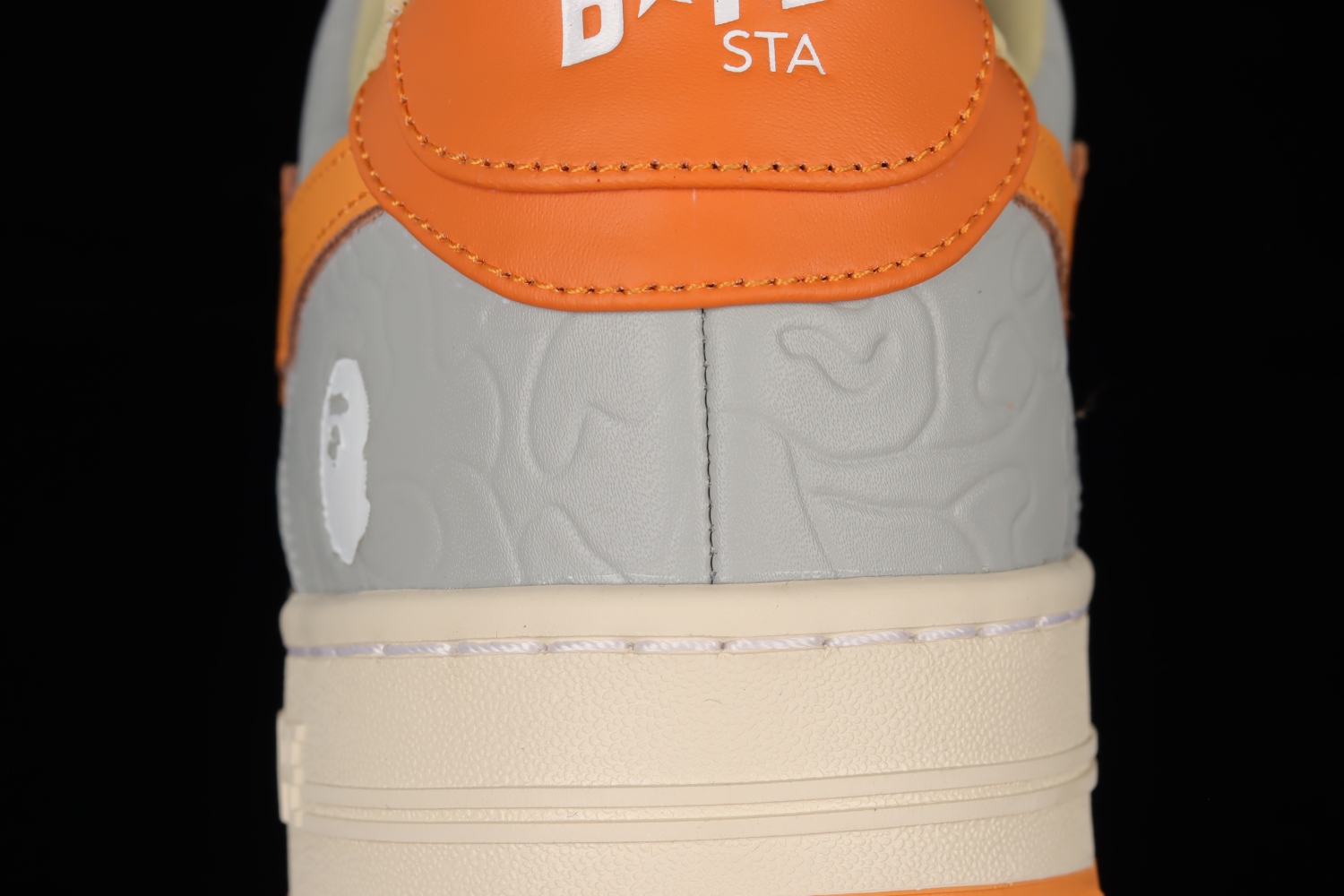 A Bathing Ape Bape Sta Low Grey Orange 1H70191002