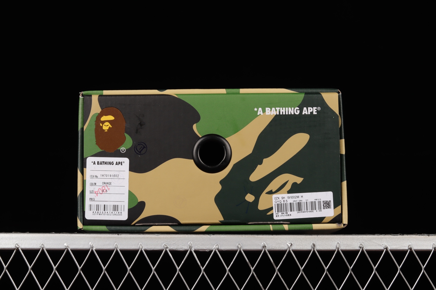 A Bathing Ape Bape Sta Low Grey Orange 1H70191002