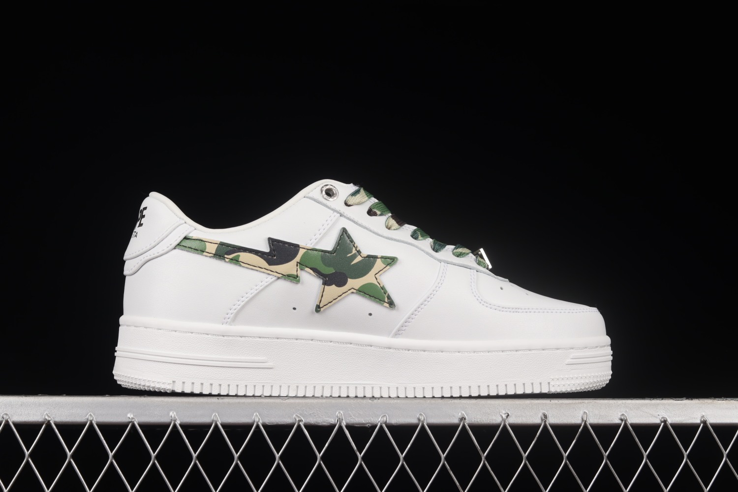 A Bathing Ape Bape Sta Low White ABC Camo Green M191045G