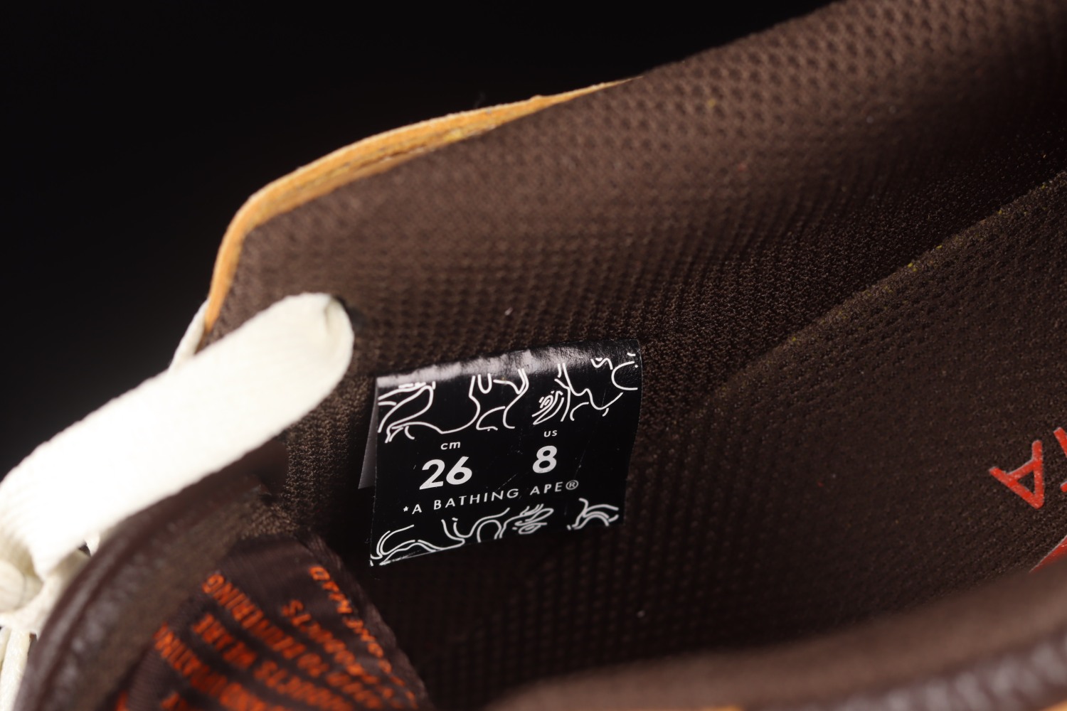 A Bathing Ape Bape SK8 Sta Brown Orange 1H80191021