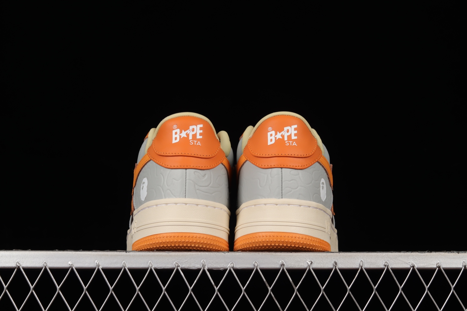 A Bathing Ape Bape Sta Low Grey Orange 1H70191002