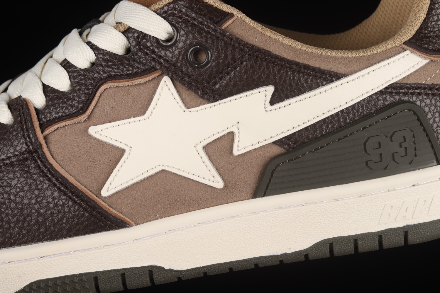 A Bathing Ape Bape SK8 Sta Brown Ivory 1H80191013
