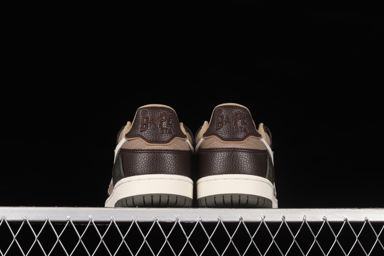 A Bathing Ape Bape SK8 Sta Brown Ivory 1H80191013