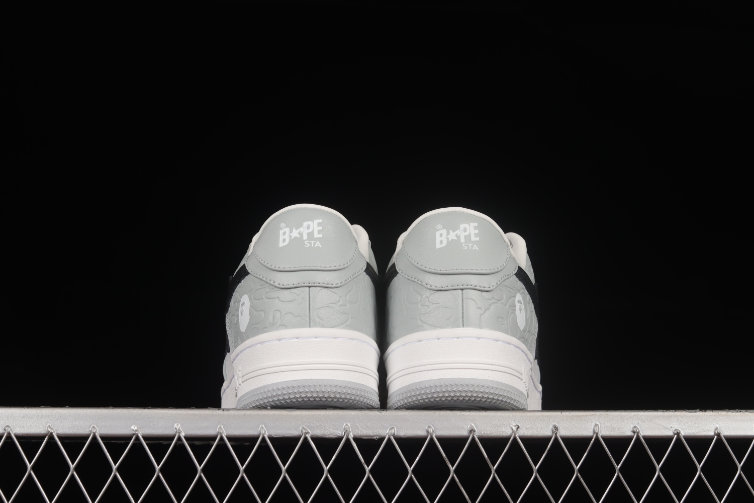 A Bathing Ape Bape Sta Low Grey Black 191002MH