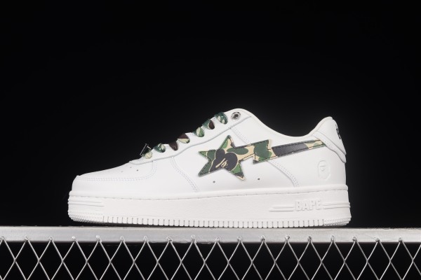 A Bathing Ape Bape Sta Low White ABC Camo Green M191045G