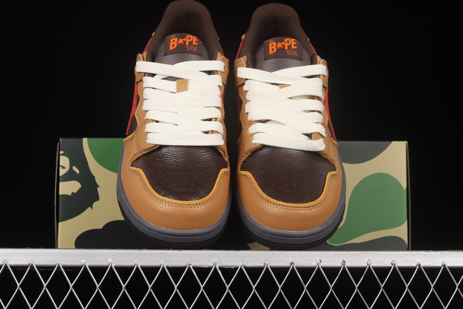 A Bathing Ape Bape SK8 Sta Brown Orange 1H80191021