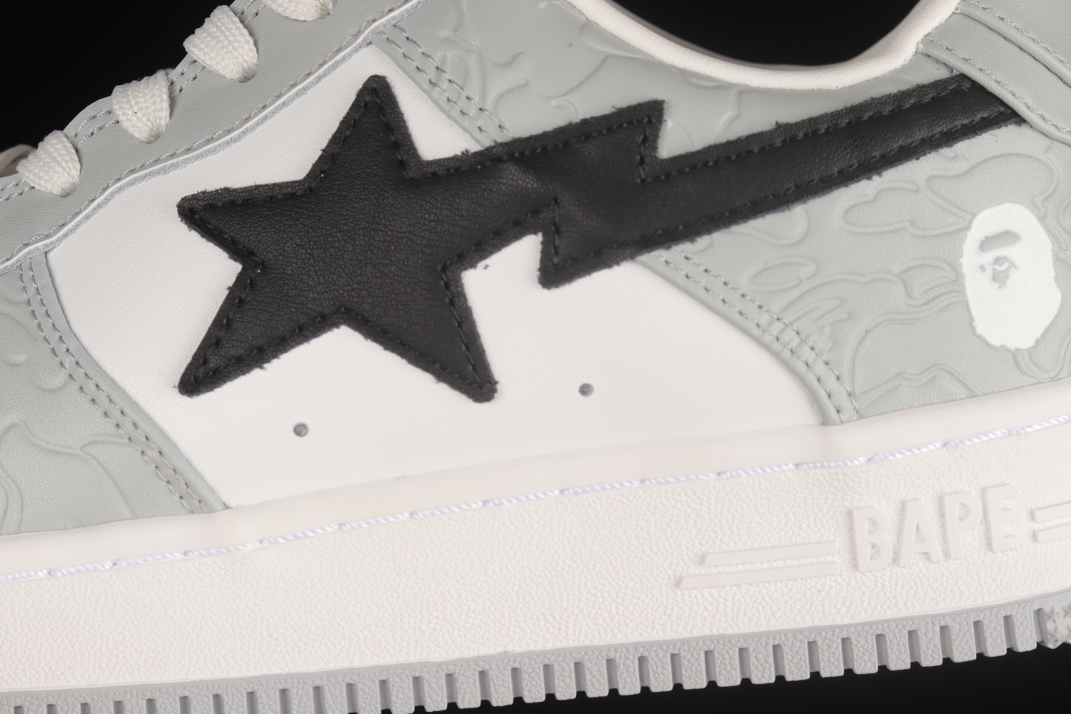 A Bathing Ape Bape Sta Low Grey Black 191002MH