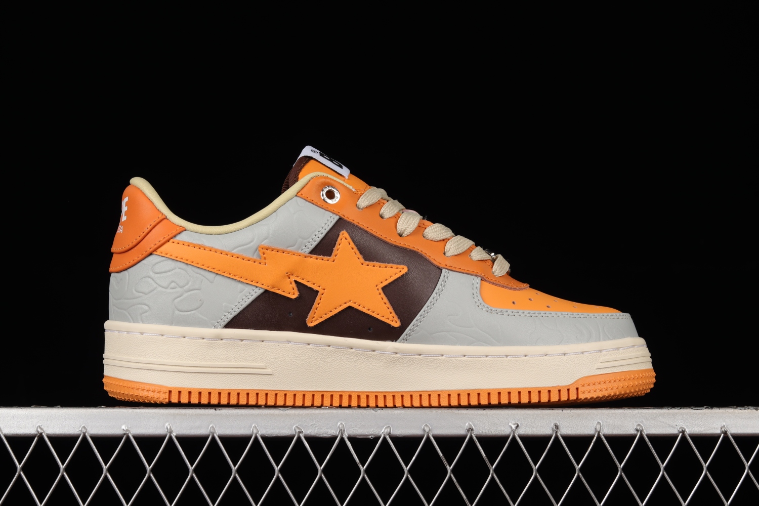 A Bathing Ape Bape Sta Low Grey Orange 1H70191002