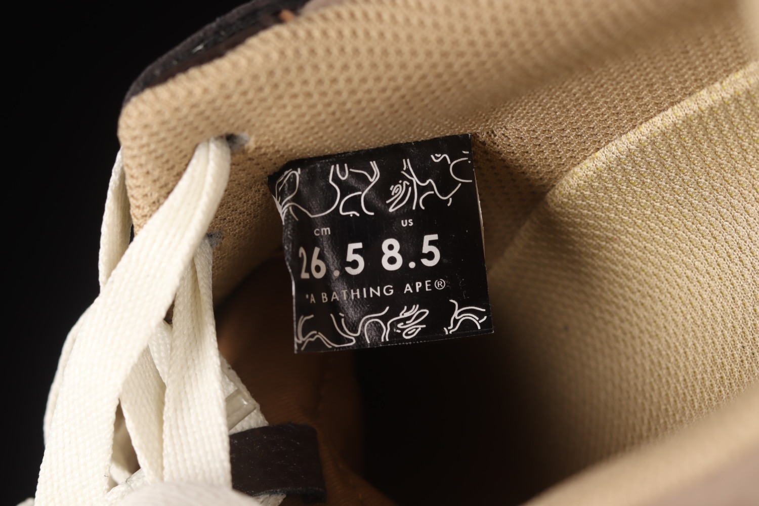 A Bathing Ape Bape SK8 Sta Brown Ivory 1H80191013