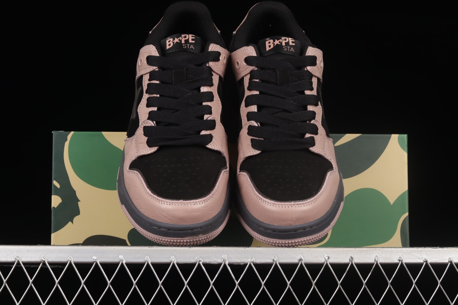 A Bathing Ape Bape SK8 Sta Dirty Pink Black 1G801009I