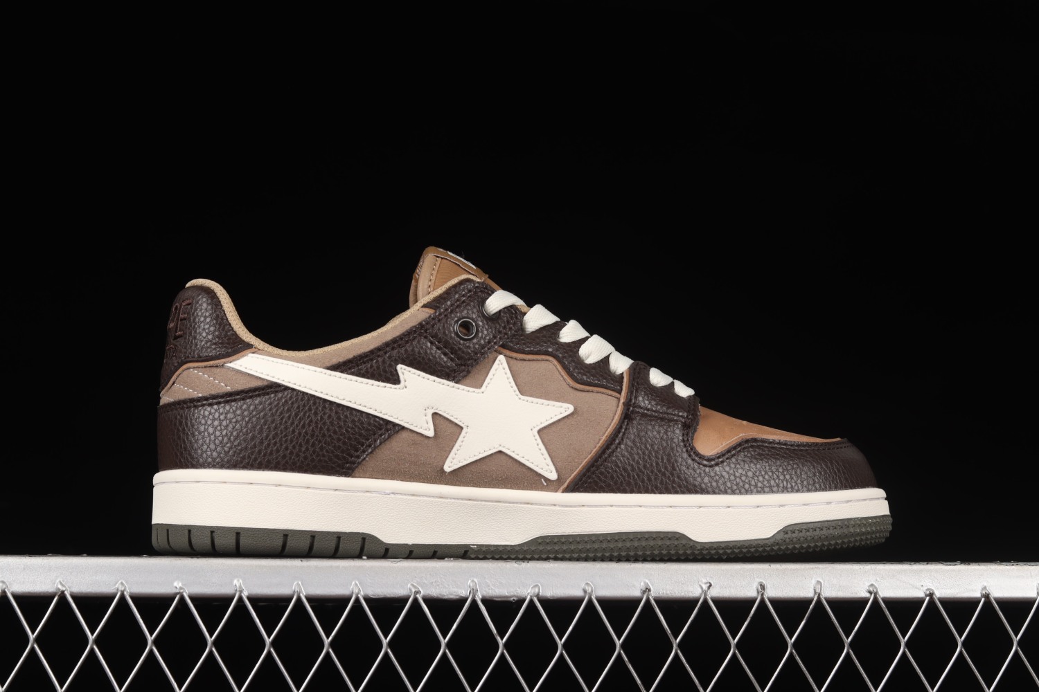 A Bathing Ape Bape SK8 Sta Brown Ivory 1H80191013