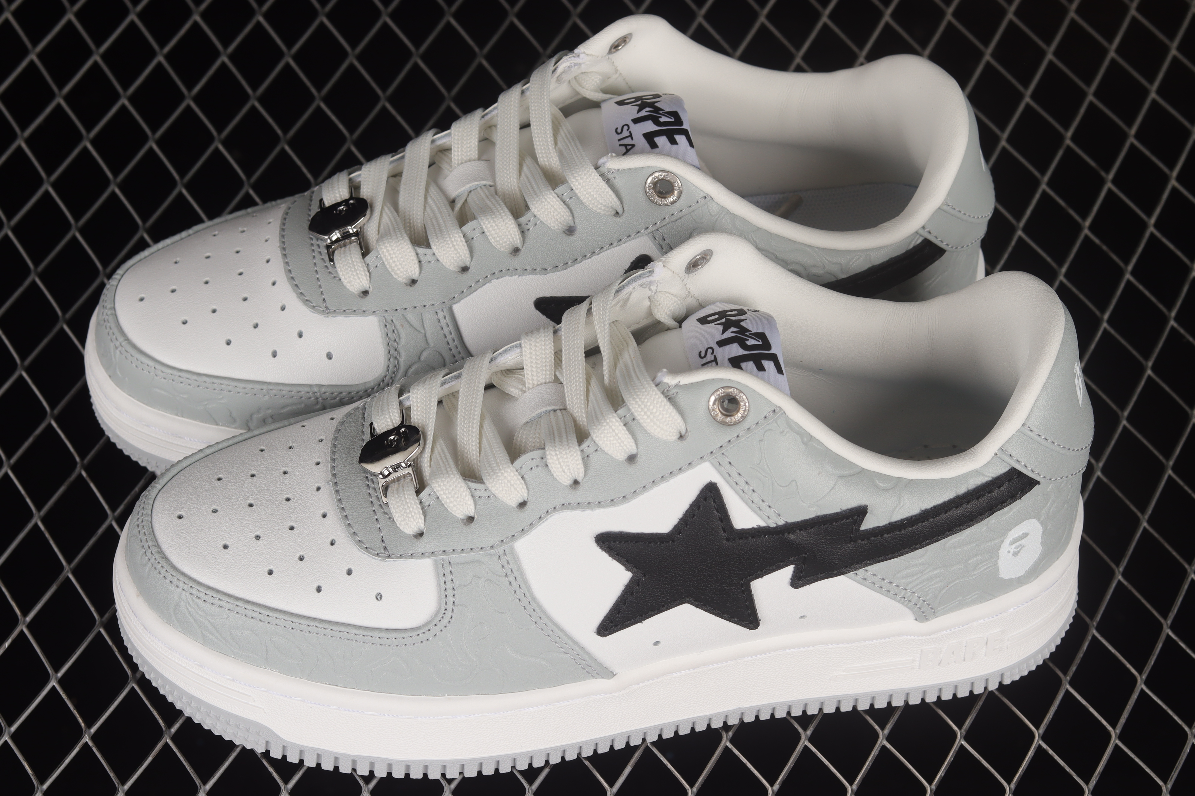 US$ 130.00 - A Bathing Ape Bape Sta Low Grey Black 191002MH - Www ...