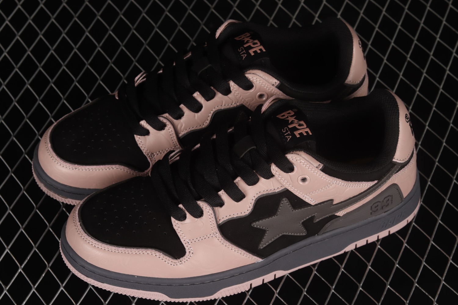 A Bathing Ape Bape SK8 Sta Dirty Pink Black 1G801009I