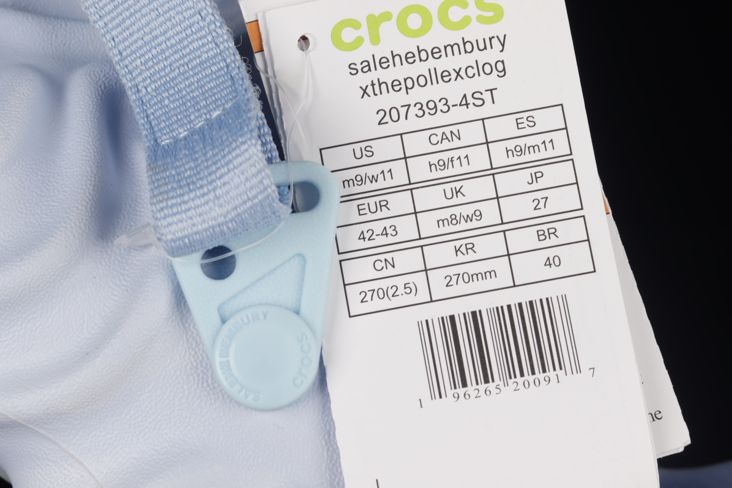 Copy Crocs Pollex Clog by Salehe Bembury Urchin  Blue   207393-4ST