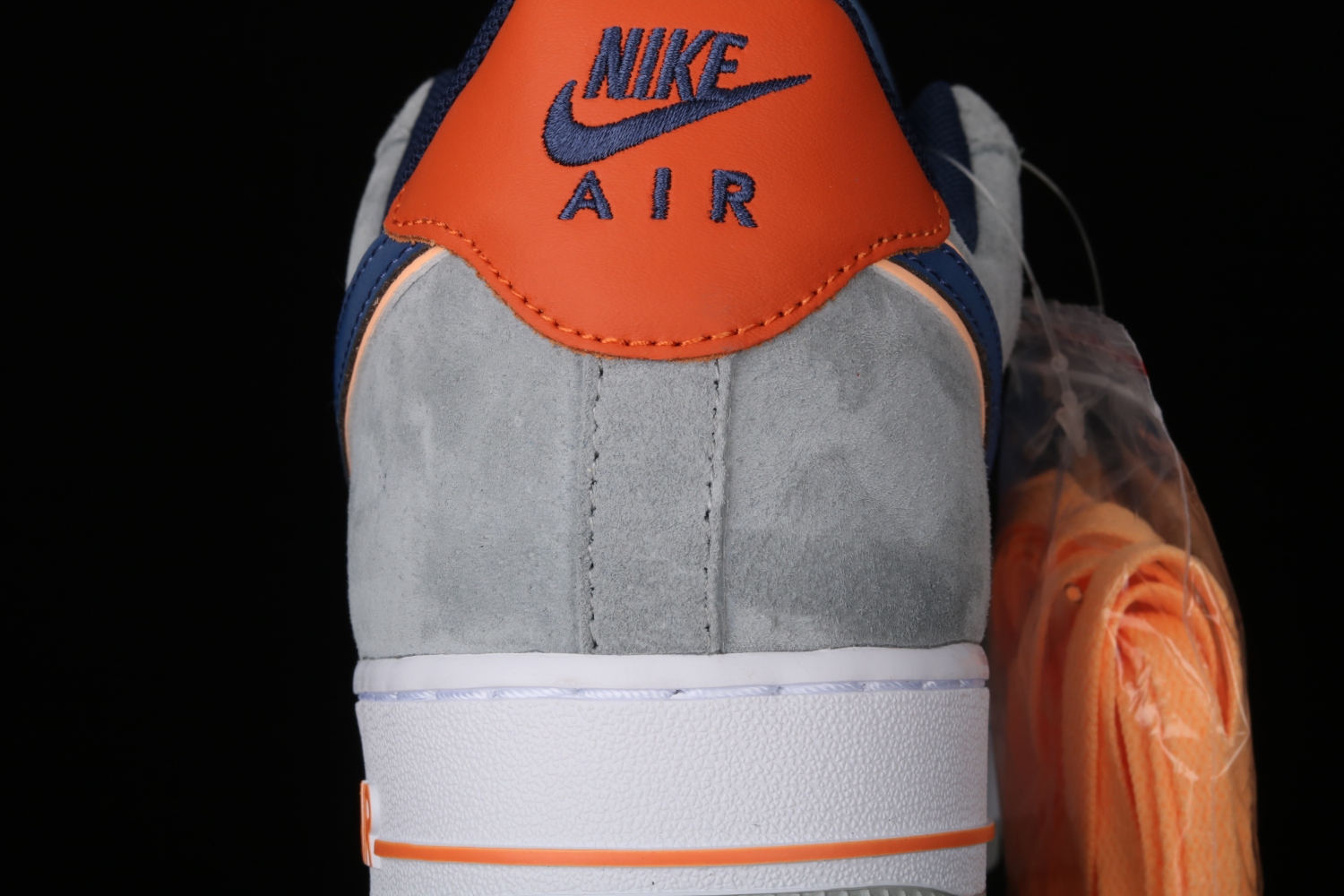 Nike Air Force 1 Cool Grey/White-Navy Blue-Orange CQ5059-103
