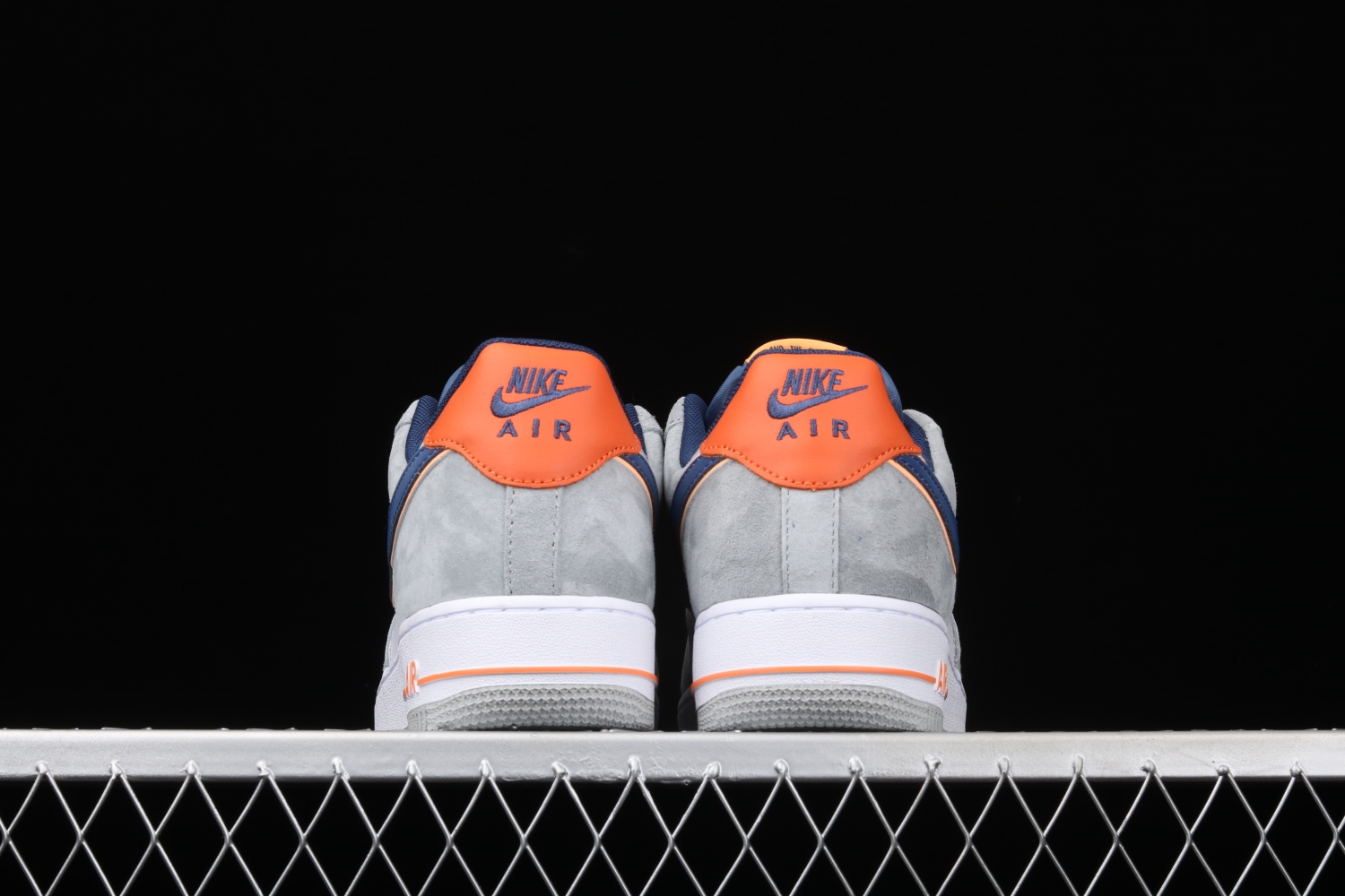 Nike Air Force 1 Cool Grey/White-Navy Blue-Orange CQ5059-103