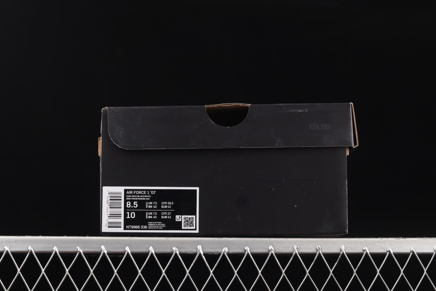 Nike Air Force 1 07 Low Dark Grey/Black-White For Sale NT9966-336