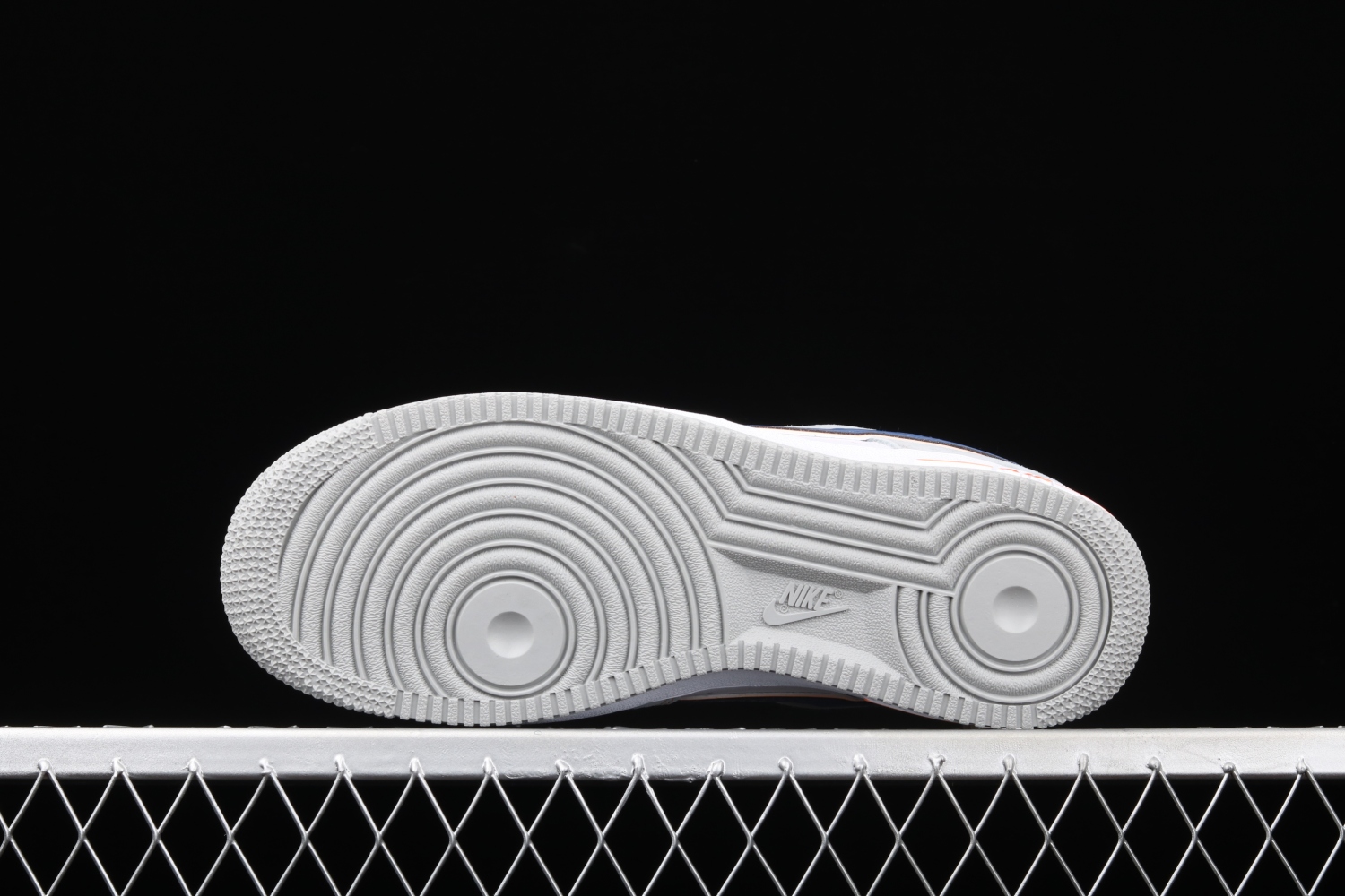 Nike Air Force 1 Cool Grey/White-Navy Blue-Orange CQ5059-103