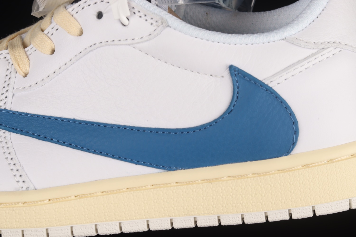 Travis Scott x Fragment x Nike Air Jordan 1 Low Cream White Blue CQ3277-100