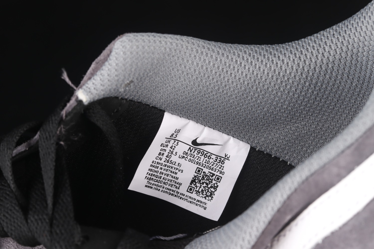 Nike Air Force 1 07 Low Dark Grey/Black-White For Sale NT9966-336