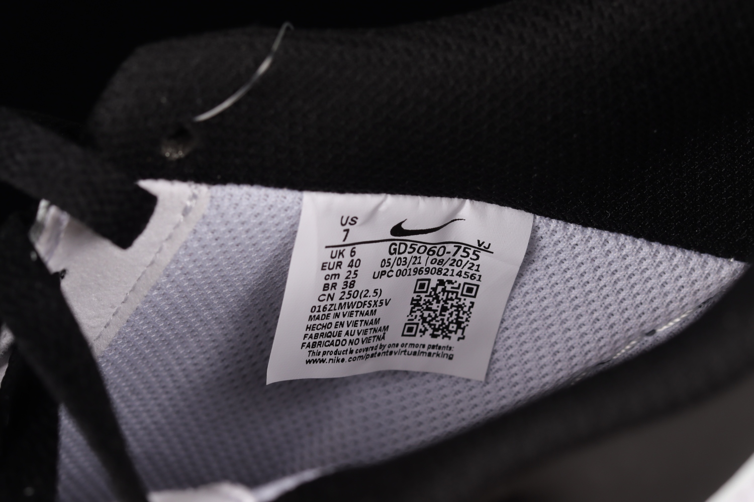 Nike Air Force 1 Black/Grey-White For Sale GD5060-755