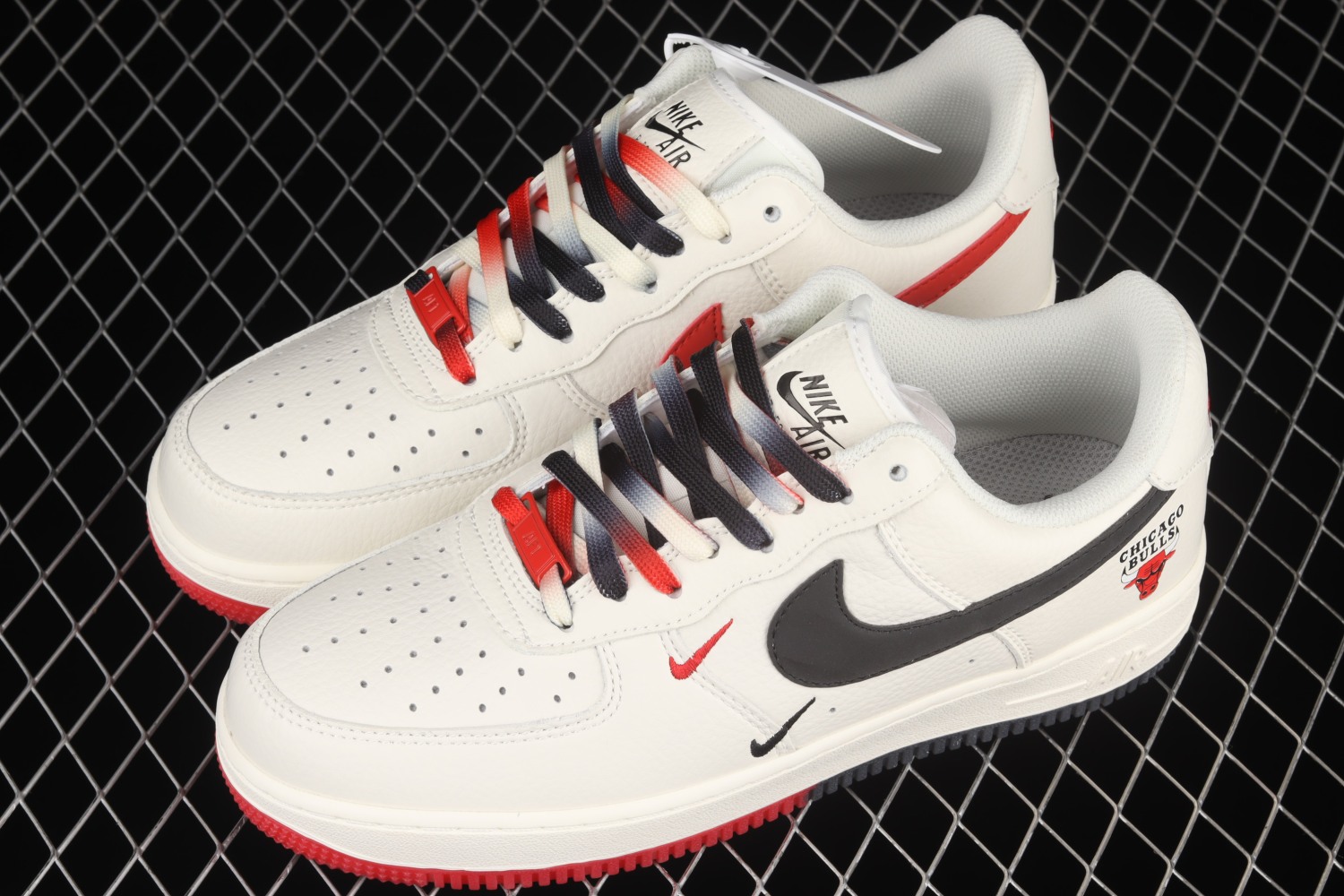 Nike Air Force 1 07 Low White Black Red Shoes CH2806-306