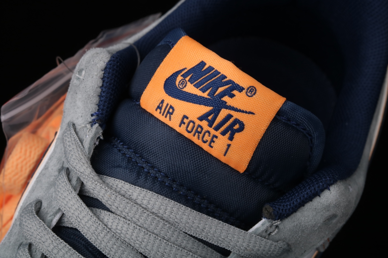Nike Air Force 1 Cool Grey/White-Navy Blue-Orange CQ5059-103