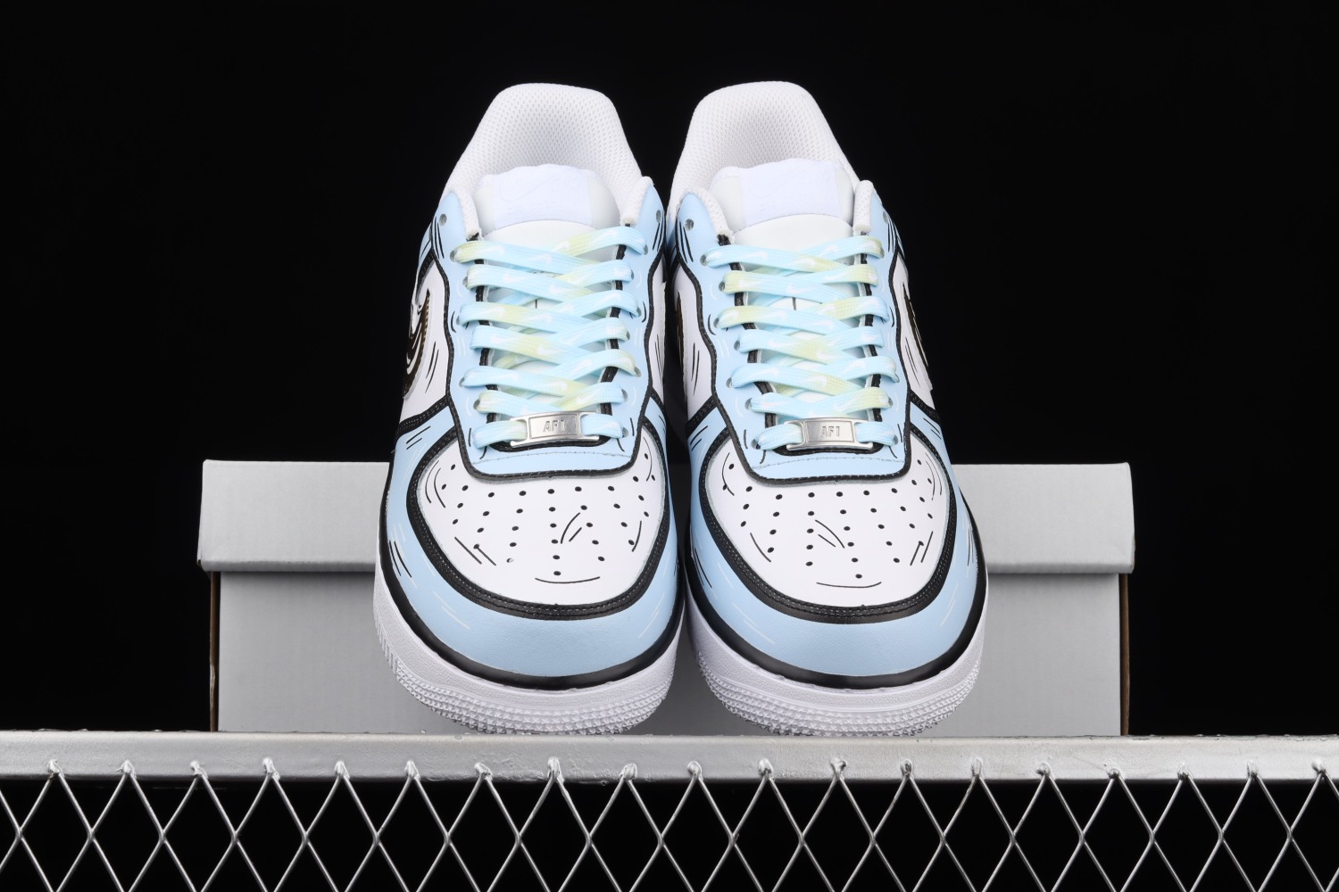 Nike Air Force 1 07 Low White Blue Metallic Gold CW2288-212